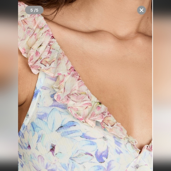 Love Shack Fancy Seneca Floral Tiered Fit & Flare Dress MSRP $425 - Picture 9 of 16